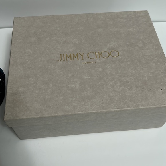 Navy and Silver Jimmy Choo Platform Sandal Heels - Picture 6 of 9